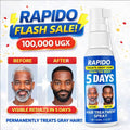 Rapido 5 DAYS Gray Hair Treatment Spray Gray Beards To Black Beard Growth – Restores Natural Black Hair From The Root – Fast Hair Color Renewal & Growth – 30ml