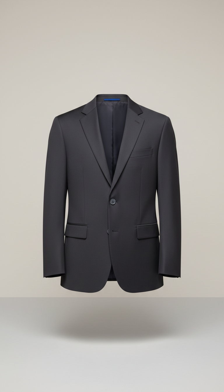 Tailored Graphite Blazer Stretch Wool