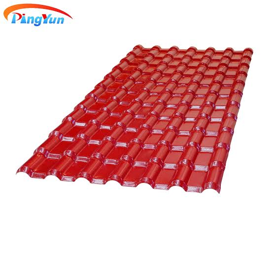 ASA uPVC Tile Sheet 2mm Thick 7 Feet Length 3.5 Feet Width Roofing Tiles Roofing Sheet (1pc)