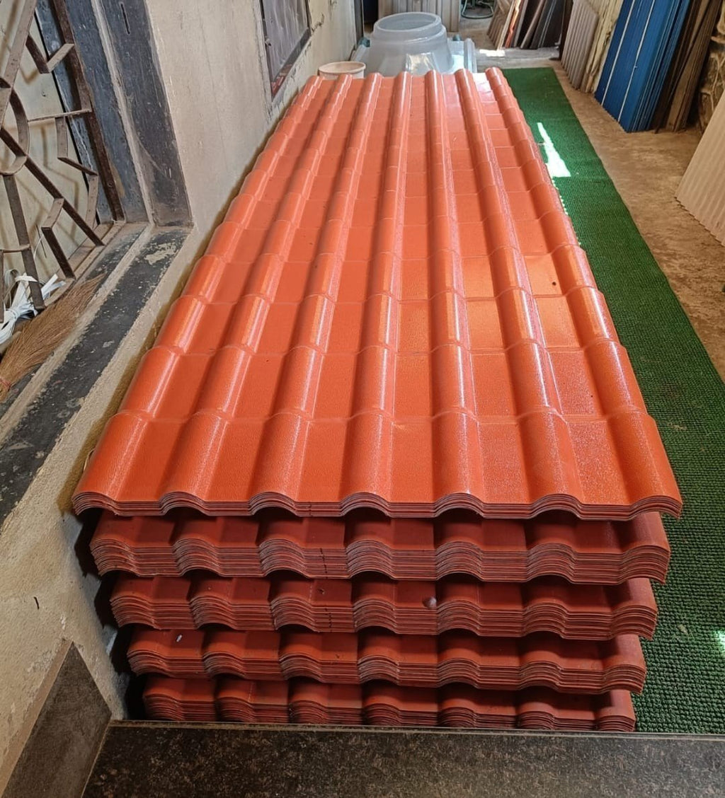 ASA uPVC Tile Sheet 2mm Thick 7 Feet Length 3.5 Feet Width Roofing Tiles Roofing Sheet (1pc)